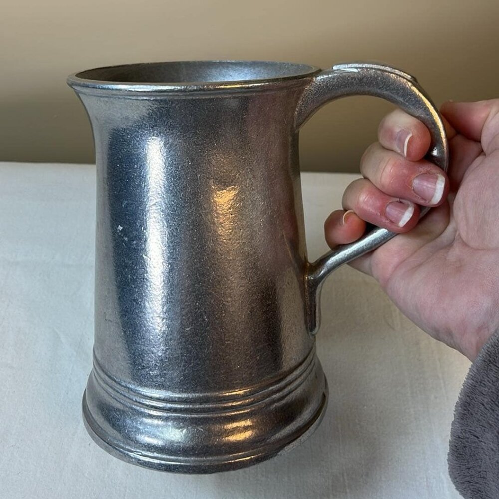Vintage Wilton Armetale LARGE Straight Side Pint Tankard‎ Tavern Pub Props Gift